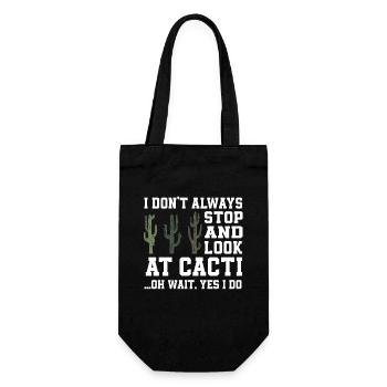 Funny Saguaro Cactus Lover Gift - Gift Bag for Bottles - black - Front
