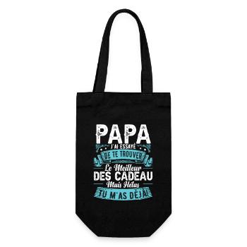 Drôle Fête Des Pères Papa Anniversaire - Sac à bouteille - noir - Devant