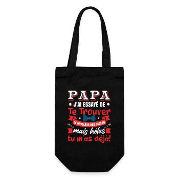 Cadeau Fête Des Pères Pour Papa - Sac à bouteille - noir - Devant