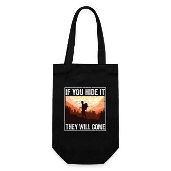 If you hide it, they will come Geocacher - Gift Bag for Bottles - black - Front