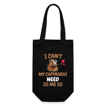 Animal Lovers Zoo Animal Cadeau Drôle Capybara - Sac à bouteille - noir - Devant