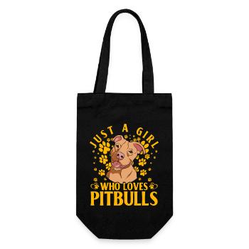 juste une fille qui aime les pitbulls - Sac à bouteille - noir - Devant