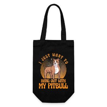 Je veux juste passer du temps avec mon Pitbull - Sac à bouteille - noir - Devant