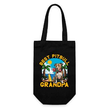 Meilleur grand-père Pitbull - Sac à bouteille - noir - Devant
