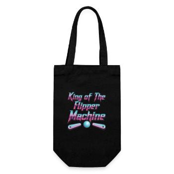 Flipper King of the Flipper Machine Lustiger - Geschenkbeutel für Flaschen - Schwarz - Vorne