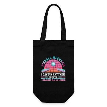Flipper Tilted Attitude Funny pinball machine in the - Gift Bag for Bottles - black - Front