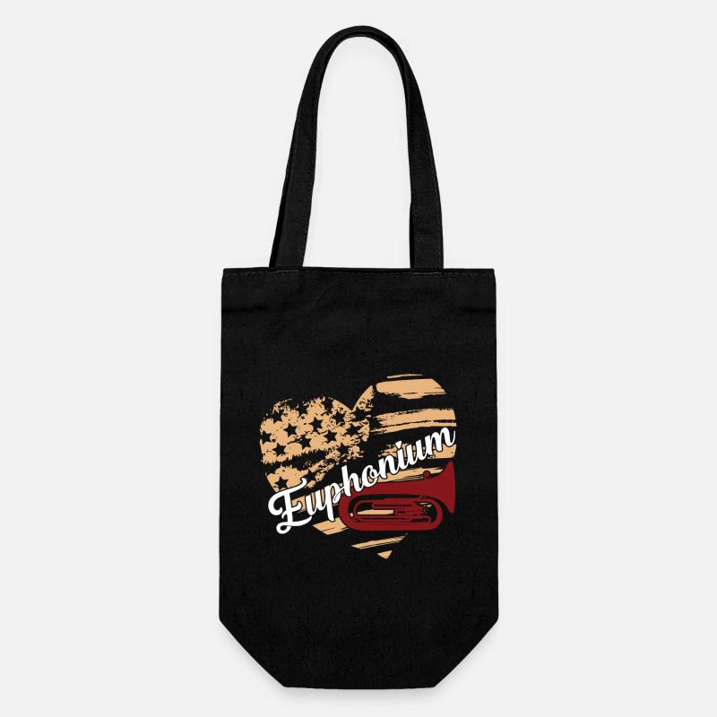 Euphonium Euphonium Flag - Gift Bag for Bottles - black