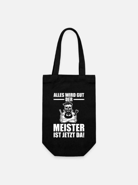 Alles Wird Gut Der Meister Ist Jetzt Da - Geschenkbeutel für Flaschen - Schwarz
