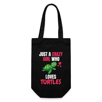 Crazy Girl Ocean Animal Gift Turtle - Sac à bouteille - noir - Devant