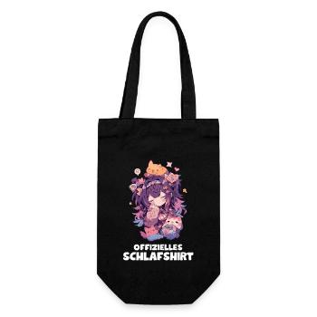 Lustiges Schlafshirt - Anime Pyjama für Mädchen - Geschenkbeutel für Flaschen - Schwarz - Vorne