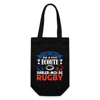 Rugbyman cadeau. Cadeau fan du rugby. joueur rugby - Sac à bouteille - noir - Devant