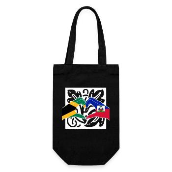 Haiti Haitianer Jamaika Kombination I Geschenk - Geschenkbeutel für Flaschen - Schwarz - Vorne