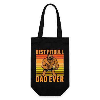 Meilleur père Pitbull de tous les temps - Sac à bouteille - noir - Devant