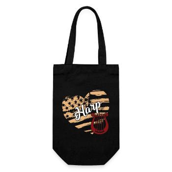 Harp Harp Flag - Gift Bag for Bottles - black - Front