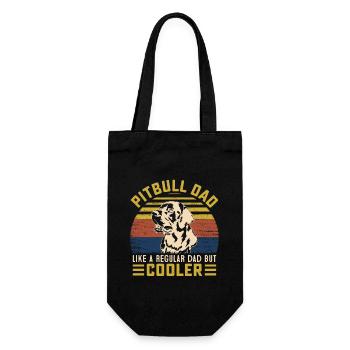 Pitbull Dad like a regular Dad but cooler - Gift Bag for Bottles - black - Front