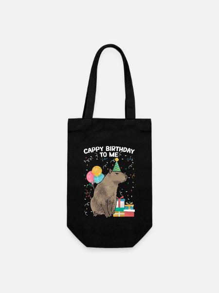 Capybara Nagetier - Geschenkbeutel für Flaschen - Schwarz