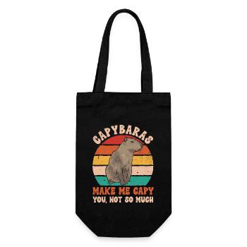 Capybara rodent - Gift Bag for Bottles - black - Front