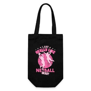 Netball Geschenk - Geschenkbeutel für Flaschen - Schwarz - Vorne