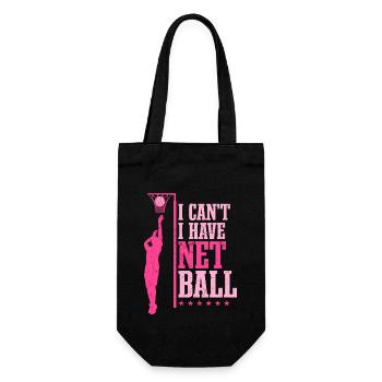Ich kann kein Netball haben - Geschenkbeutel für Flaschen - Schwarz - Vorne