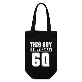 This Guy Is Officially 60 Years Old Celebrate 60th - Gift Bag for Bottles - black - Front