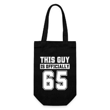 This Guy Is Officially 65 Years Old Celebrate 65th - Gift Bag for Bottles - black - Front