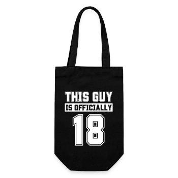 This Guy Is Officially 18 Years Old Celebrate 18th - Gift Bag for Bottles - black - Front