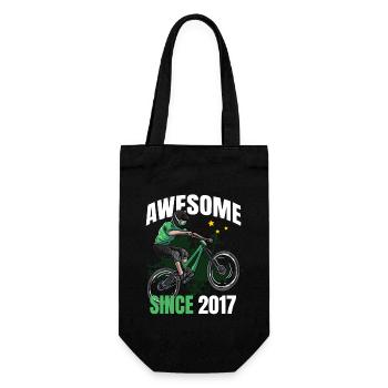 Génial depuis 2017 - 6ème anniversaire de vélo de montagne - Sac à bouteille - noir - Devant