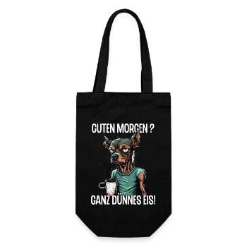 Arbeit Lustig Spruch Geschenk Tasse Kollege Arbeit - Geschenkbeutel für Flaschen - Schwarz - Vorne