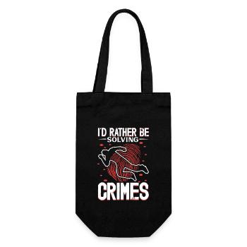 True Crime Murder Spy Crime Interest Gift Idea - Geschenkbeutel für Flaschen - Schwarz - Vorne