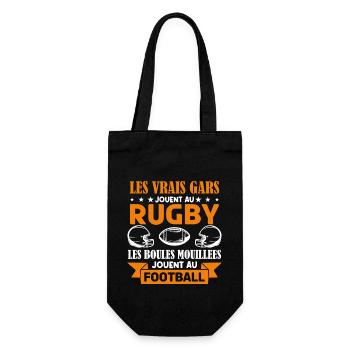 Cadeau rugbyman, cadeau Fan de rugby.Rugby. - Sac à bouteille - noir - Devant