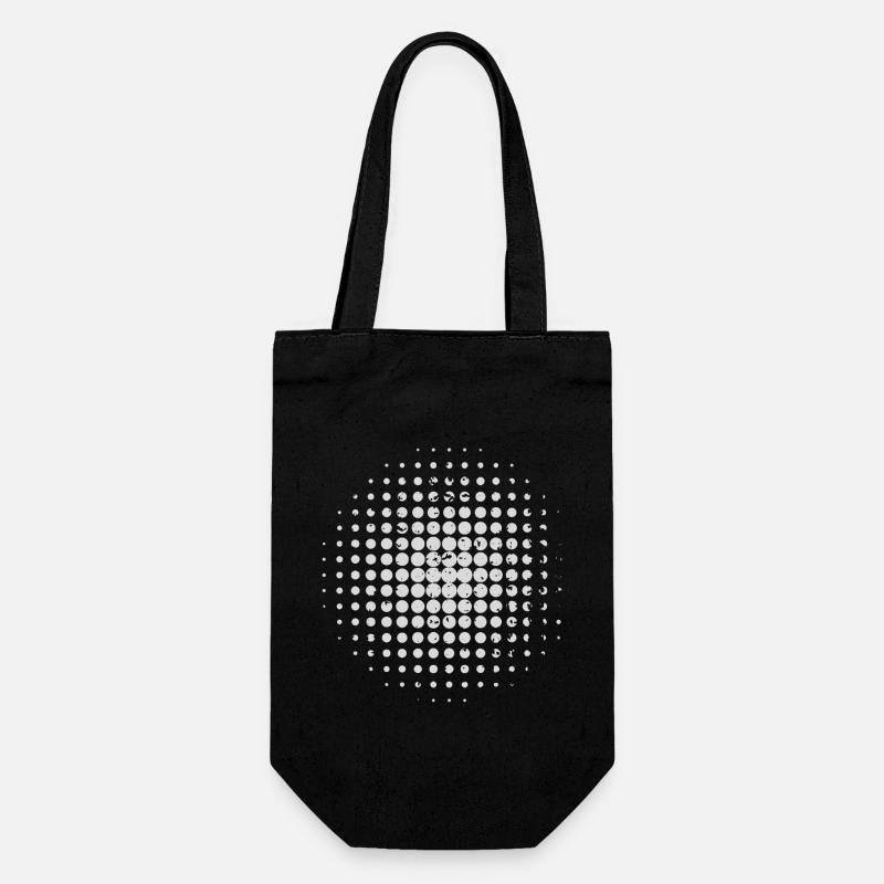 Conception de points rétro - Sac à bouteille - noir