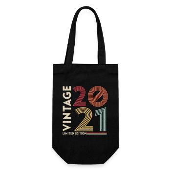 Vintage Légendaire depuis 2021 Anniversaire - Sac à bouteille - noir - Devant