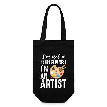 I'm Not A Perfectionist I'm An Artist - Gift Bag for Bottles - black - Front