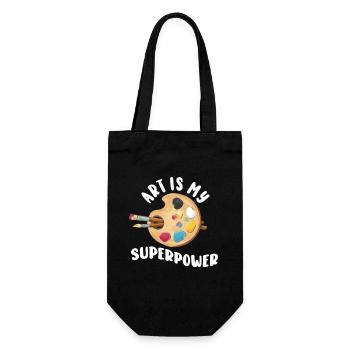 Art Is My Superpower - Gift Bag for Bottles - black - Front