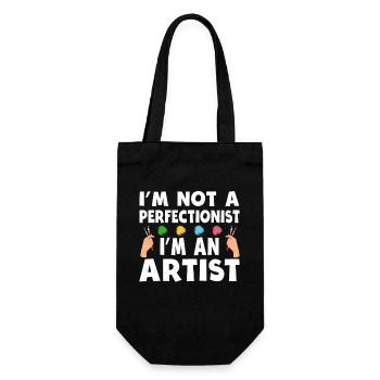 I'm Not A Perfectionist I'm An Artist - Gift Bag for Bottles - black - Front