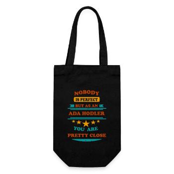 Nobody is perfect retro ADA Cardano Hodler - Geschenkbeutel für Flaschen - Schwarz - Vorne