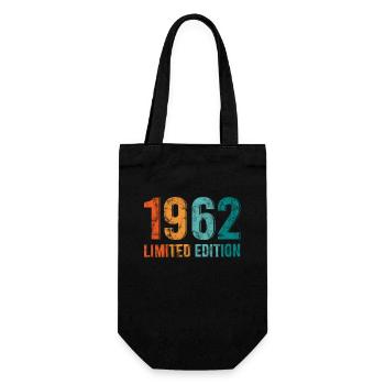 Limitierte Edition Jahrgang 1962 Retro Vintage - Geschenkbeutel für Flaschen - Schwarz - Vorne
