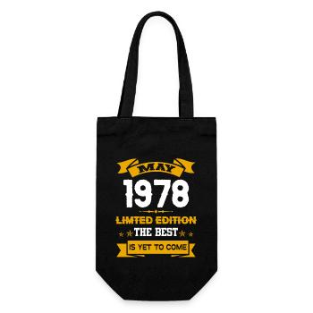 Mai 1978 Geburtstagsgeschenk - Geschenkbeutel für Flaschen - Schwarz - Vorne