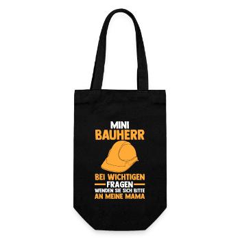 Bauherr - Geschenkbeutel für Flaschen - Schwarz - Vorne
