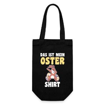 Osterhase Hase Ostern - Geschenkbeutel für Flaschen - Schwarz - Vorne