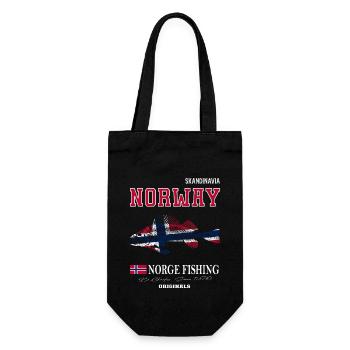 Norvège pêche Drapeau norvégien - Sac à bouteille - noir - Devant