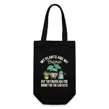 Funny Plants Lover and Garden Saying - Gift Bag for Bottles - black - Front
