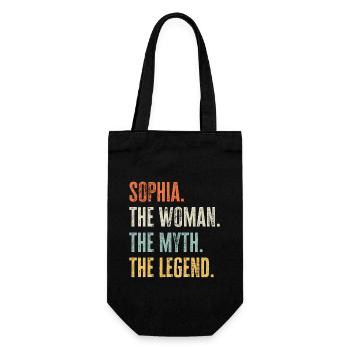 Sophia The Best, Woman Myth Legend, Funny Best - Gift Bag for Bottles - black - Front