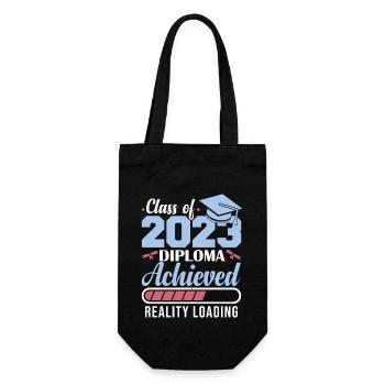 Class Of 2023 Diploma Achieved - Gift Bag for Bottles - black - Front