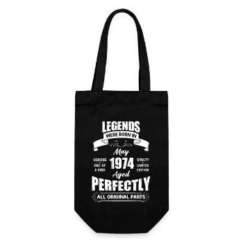 Les légendes sont nées en mai 1974 anniversaire - Sac à bouteille - noir - Devant