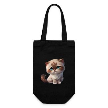 Cadeau chaton chat - Sac à bouteille - noir - Devant