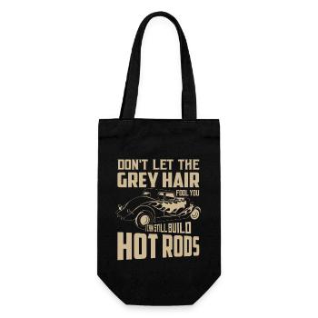 I Can Still Build Hot Rods Retro Classic Cars - Gift Bag for Bottles - black - Front