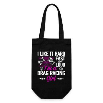 Je l’aime dur, rapide et fort Je suis un Gi de course de dragster - Sac à bouteille - noir - Devant