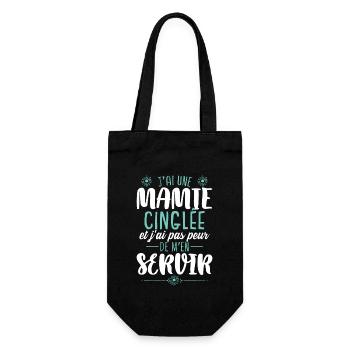 J'ai Une Mamie Cinglée - Sac à bouteille - noir - Devant