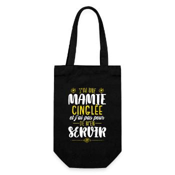 J'Ai Une Mamie Cinglée - Sac à bouteille - noir - Devant